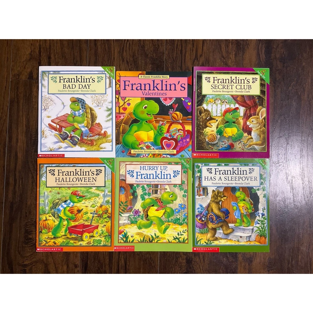 6 Franklin's Books by Paulette Bourgeois & Brenda Clark. Franklin The Turtle